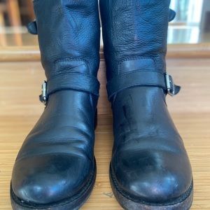 Frye black zipper boots 8.5